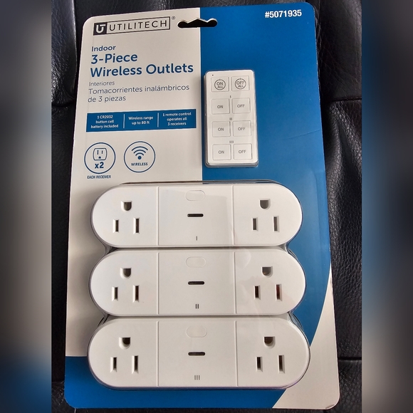 3 piece remote controlled  outlets. - Picture 2 of 2